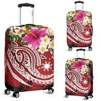 The Philippines Luggage Covers - Summer Plumeria (Red) - Polynesian Pride