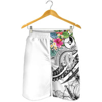 YAP Polynesian All Over Print Men's Short - Summer Plumeria (White) - Polynesian Pride