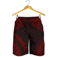 Tonga Men's Shorts - Polynesian Chief Red Version - Polynesian Pride