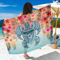 Hawaii Turtle Ohana Stary Night Hibiscus Sarong Sarong One Size Pastel - Polynesian Pride