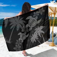 Hawaii Turtle Plumeria Coconut Tree Polynesian Sarong - Turquoise Sarong One size Gray - Polynesian Pride