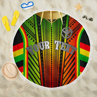 Hawaii Polynesian Custom Personalised Beach Blanket - Tribal Ornamental One Style One Size Reggae - Polynesian Pride