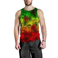 Polynesian Men's Tank Top - Reggae Hibiscus Patterns - Polynesian Pride