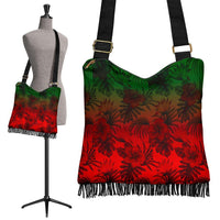 Polynesian Boho Handbag - Red Hibiscus Patterns - Polynesian Pride