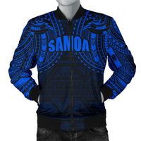Samoa Men's Bomber Jacket - Blue Spirit Blue - Polynesian Pride