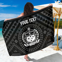 Samoa Personalised Sarong - Samoa Seal In Polynesian Tattoo Style One Style One Size Black - Polynesian Pride