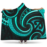 New Zealand Maori Mangopare Hooded Blanket Polynesian - Turquoise Hooded Blanket Turquoise - Polynesian Pride