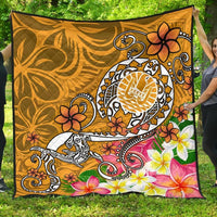 Tahiti Premium Quilt - Turtle Plumeria (Gold) Gold - Polynesian Pride
