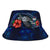 Samoa Polynesian Bucket Hat - Blue Turtle Hibiscus - Polynesian Pride