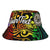 American Samoa Custom Personalised Bucket Hat - Rainbow Polynesian Pattern Unisex Universal Fit Reggae - Polynesian Pride