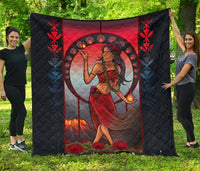 Hawaii Polynesian Quilt - Hawaiian Madame Pele Black - Polynesian Pride