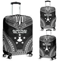 Austral Islands Polynesian Chief Luggage Cover - Black Version Black - Polynesian Pride