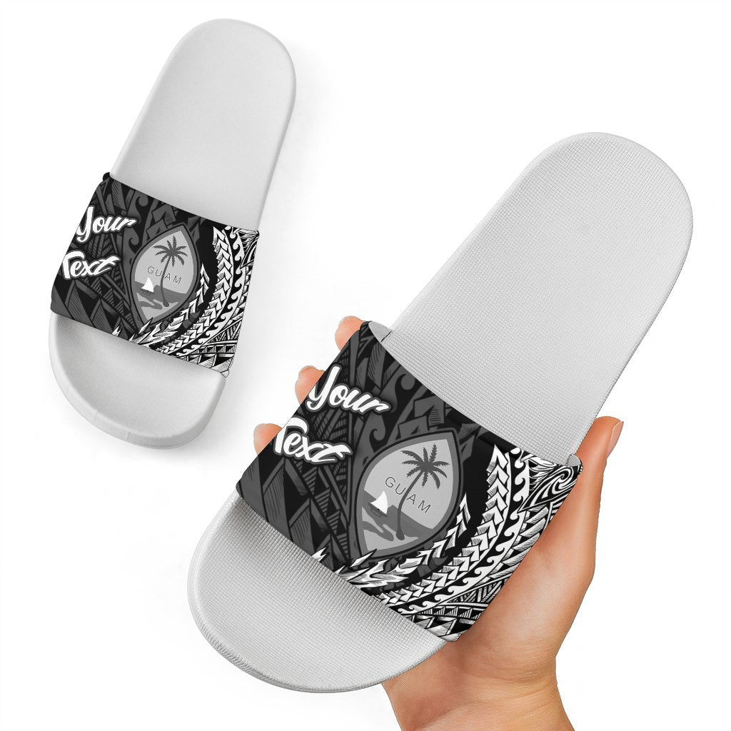 Guam Slide Sandals - Custom Personalised Wings Style White - Polynesian Pride