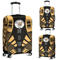 Niue Luggage Cover - Polynesian Tattoo Gold Gold - Polynesian Pride