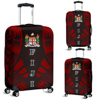Fiji Luggage Cover - Polynesian Tattoo Red Red - Polynesian Pride