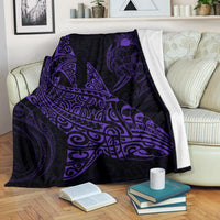 Shark Polynesian Blanket - Polynesian Tattoo Purple - Polynesian Pride