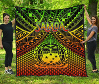 Polynesian Samoa Premium Quilt - Reggae Vintage Polynesian Patterns - Polynesian Pride