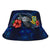 Tuvalu Polynesian Bucket Hat - Blue Turtle Hibiscus - Polynesian Pride