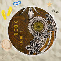 American Samoa Custom Personalised Beach Blanket - Polynesian Boar Tusk - Polynesian Pride