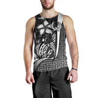 Pohnpei Micronesia Men's Tank Top White - Turtle With Hook - Polynesian Pride