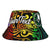 Yap Custom Personalised Bucket Hat - Rainbow Polynesian Pattern Unisex Universal Fit Reggae - Polynesian Pride