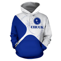 Chuuk States All Over Hoodie Flag Triangular Style - Polynesian Pride