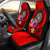 American Samoa Polynesian Custom Personalised Car Seat Covers - Floral With Seal Red Universal Fit Red - Polynesian Pride