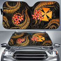 Wallis and Futuna Auto Sun Shades - Gold Plumeria Auto Sun Shade Universal Fit GOLD - Polynesian Pride