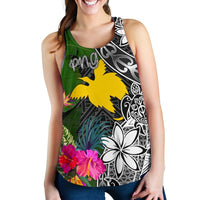 Papua New Guinea Women Racerback Tank - Turtle Plumeria Banana Leaf - Polynesian Pride