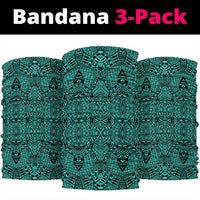 Polynesian Lauhala Mix Turquoise Bandana 3 - Pack - Polynesian Pride