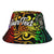 Niue Custom Personalised Bucket Hat - Rainbow Polynesian Pattern Unisex Universal Fit Reggae - Polynesian Pride