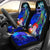 American Samoa Polynesian Car Seat Covers - Humpback Whale with Tropical Flowers (Blue) Universal Fit Blue - Polynesian Pride