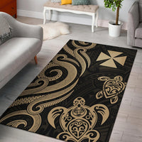 Wallis and Futuna Area Rug - Gold Tentacle Turtle Rug Gold - Polynesian Pride