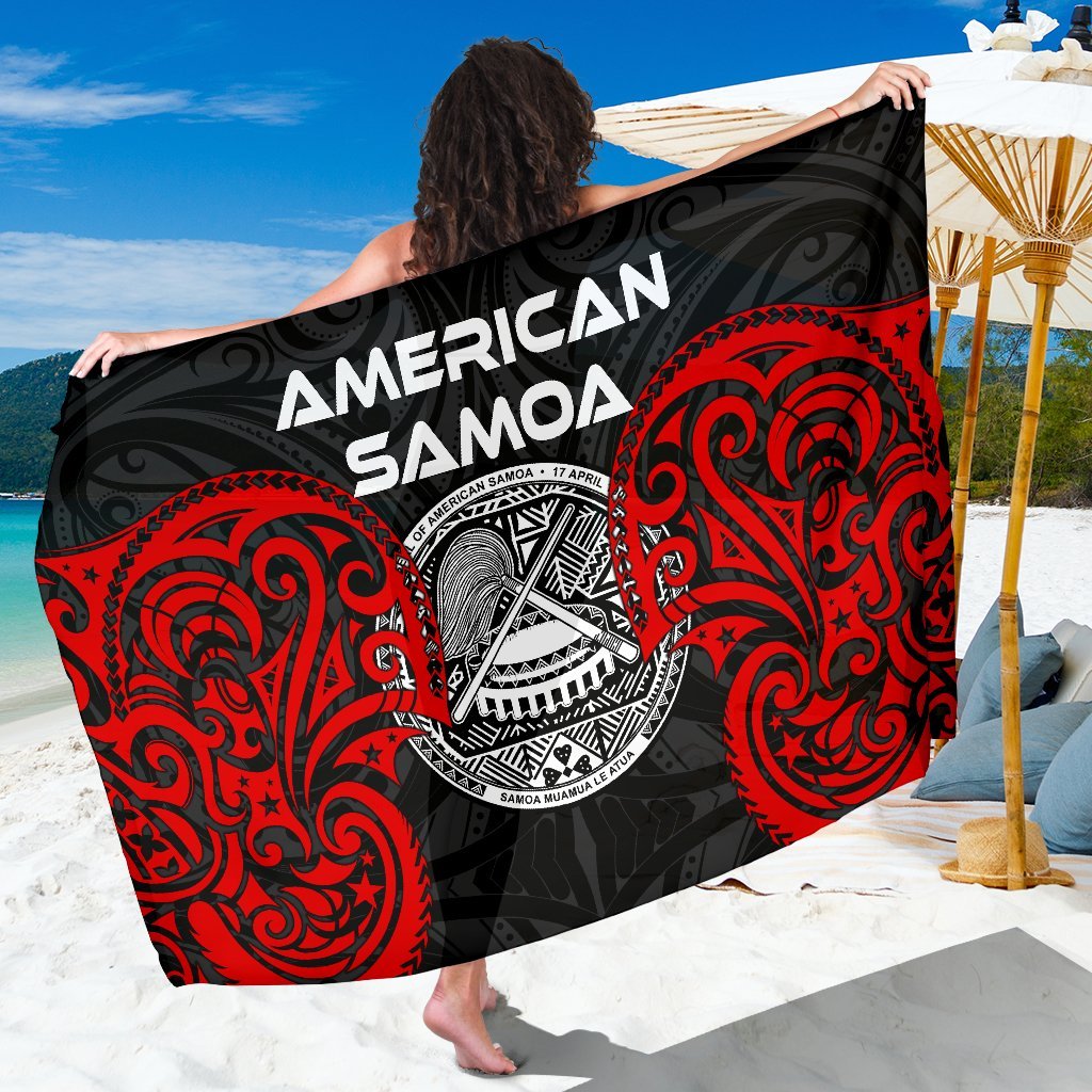 American Samoa Polynesian Sarong - American Samoan Spirit Women One Size Red - Polynesian Pride