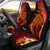 American Samoa Custom Personalised Car Seat Covers - Tribal Tuna Fish Universal Fit Orange - Polynesian Pride