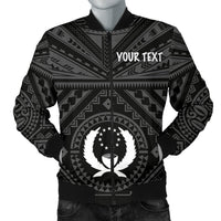 Pohnpei Personalised Men's Bomber Jacket - Pohnpei Seal With Polynesian Tattoo Style ( Black) - Polynesian Pride