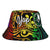 Yap Bucket Hat - Rainbow Polynesian Pattern Unisex Universal Fit Reggae - Polynesian Pride