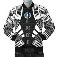 Northern Mariana Islands Men Bomber Jackets - Polynesian Tattoo Black Black - Polynesian Pride