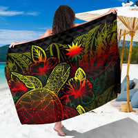 Nauru Sarong - Turtle Hibiscus Pattern Reggae Women One Size Reggae - Polynesian Pride