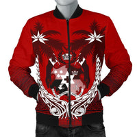 Tonga Polynesian Coconut Men's Bomber Jacket Red - Polynesian Pride