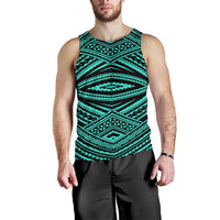 Polynesian Tatau Turquoise Hawaii Men's Tank Top Turquoise - Polynesian Pride
