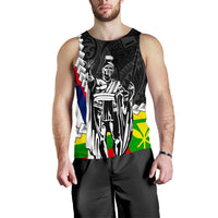 Hawaii Two Flag Kanaka Maoli King Polynesian Men's Tank Top - Polynesian Pride
