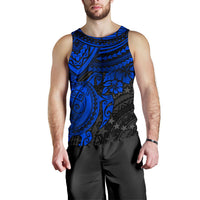 Cook Islands Polynesian Tank Top (Men) - Blue Turtle - Polynesian Pride