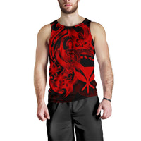 Polynesian Hawaii Men's Tank Top - Kanaka Maoli Red Turtle - Polynesian Pride