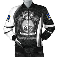 Nauru Polynesian Bomber Jacket (Men) - Nauru Spirit (White) White - Polynesian Pride