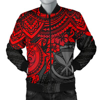 Polynesian Hawaii Bomber Jacket (Men) - Red Turtle Red - Polynesian Pride