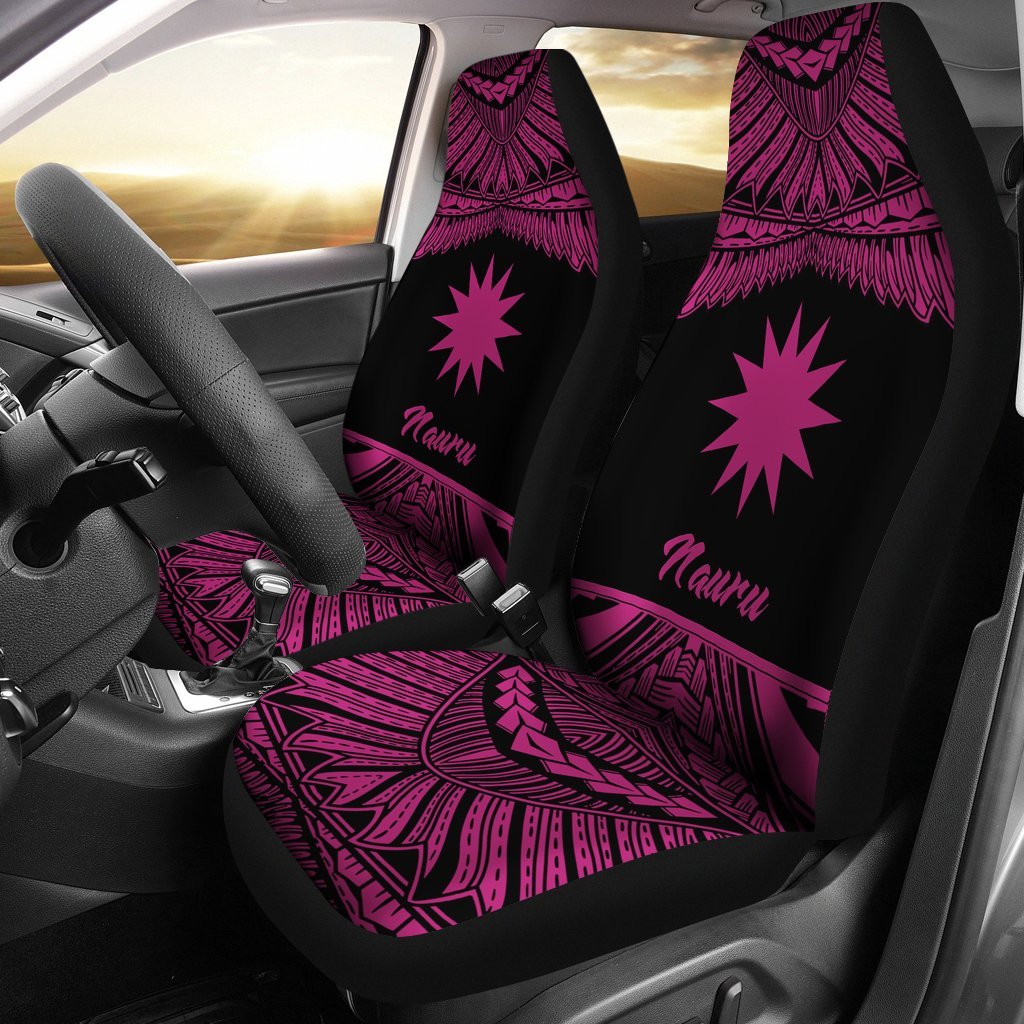 Nauru Polynesian Car Seat Covers - Pride Pink Version Universal Fit Pink - Polynesian Pride