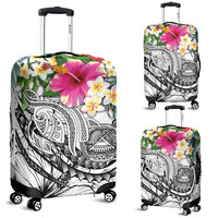 Polynesian American Samoa Luggage Covers - Summer Plumeria (White) - Polynesian Pride