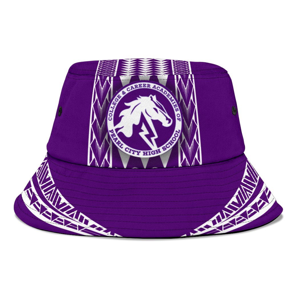 Hawaii - Pearl City High Bucket Hat - AH Unisex Universal Fit Purple - Polynesian Pride