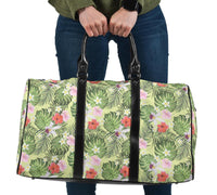 Tropical Hibiscus, Plumeria Green Hawaii Travel Bag Travel Bag One size Black - Polynesian Pride